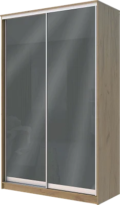 картинка 2-х дверный шкаф купе с цветной пленкой Темно-серый №073 2200 1682 420 от магазина КУПИ КУПЕ